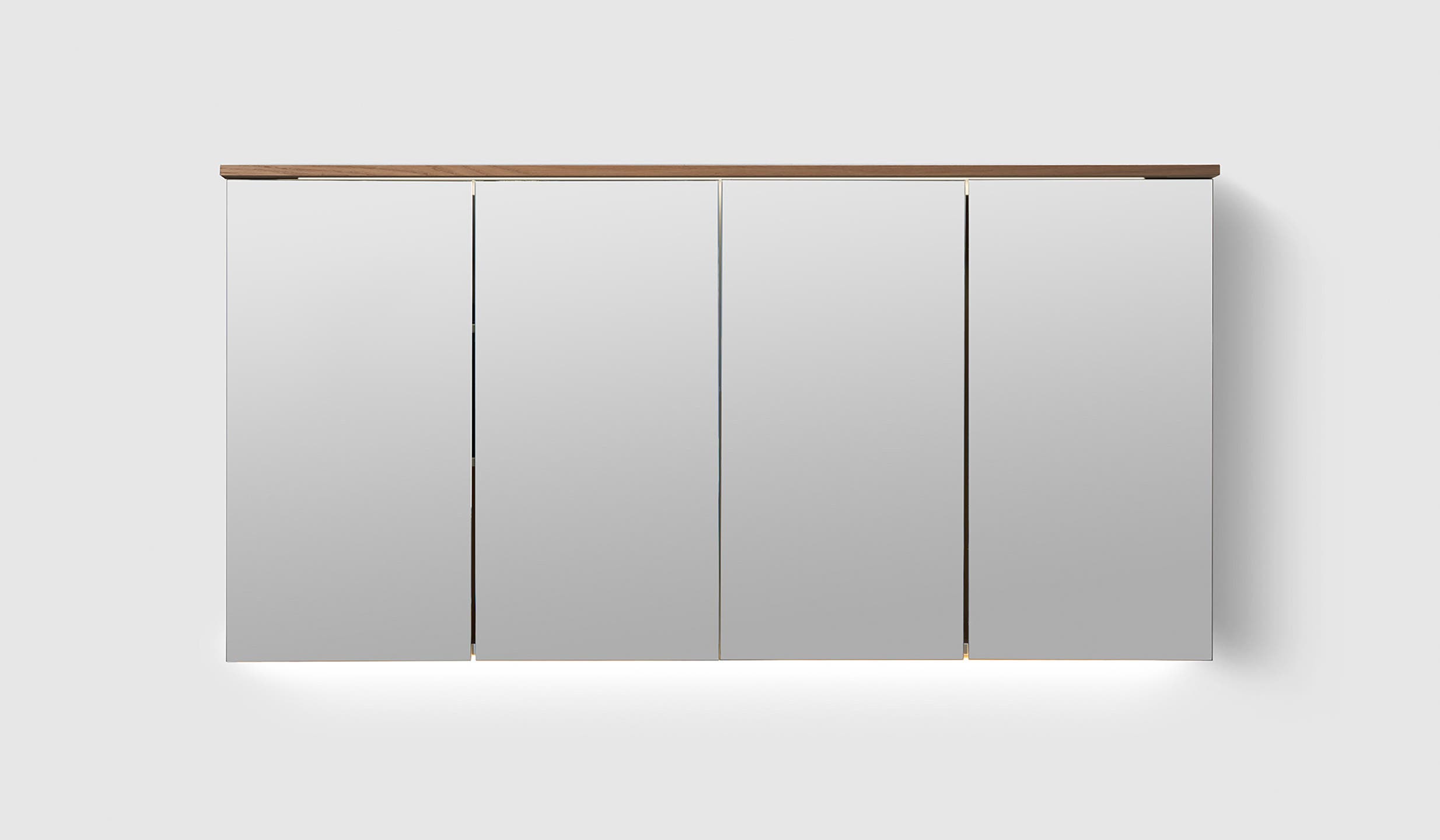 H2/MC140 Walnut Wood H2 Mirror Cabinet