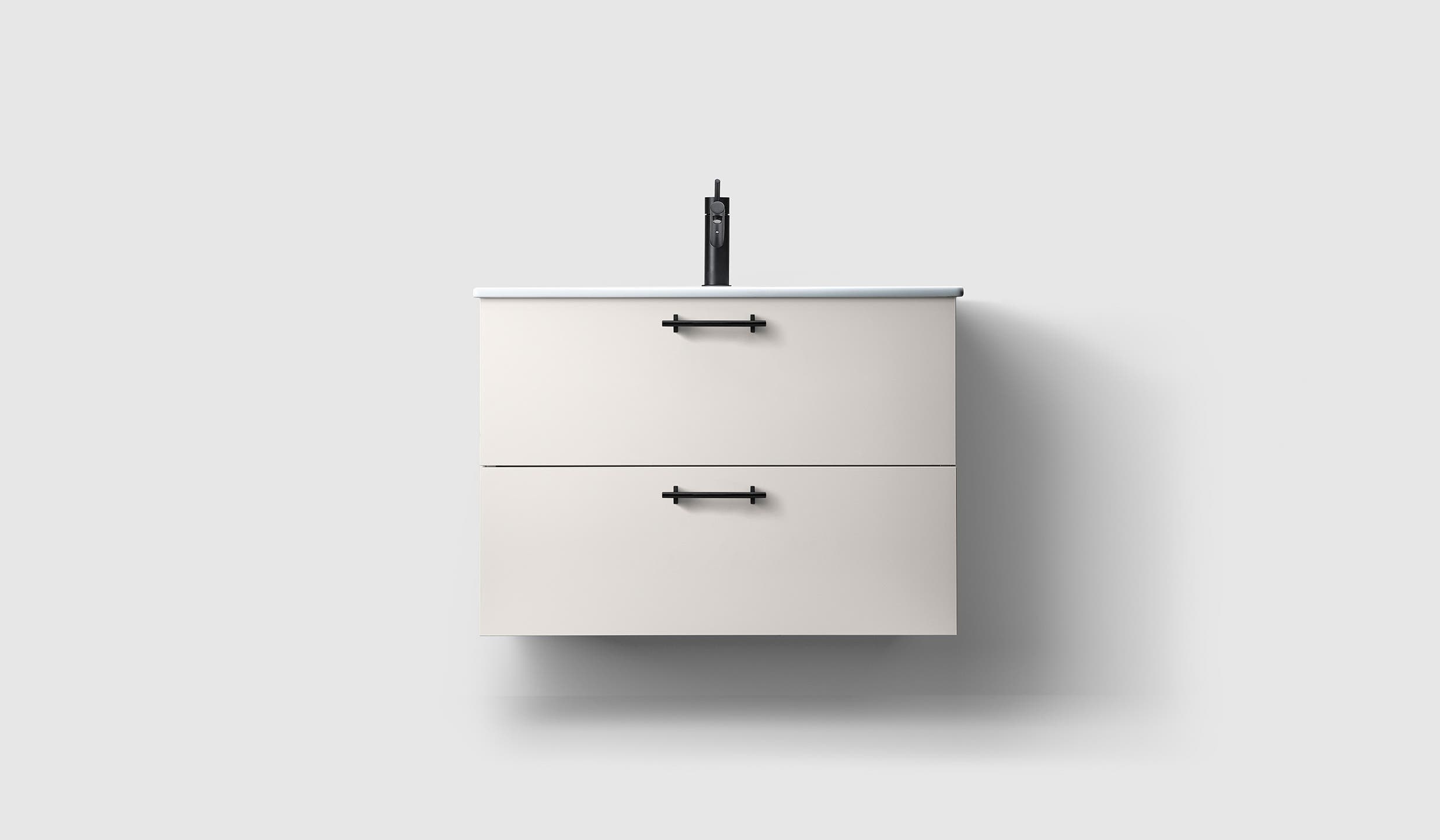 H3/80 - White - Porcelain - A2.03 Matte Black