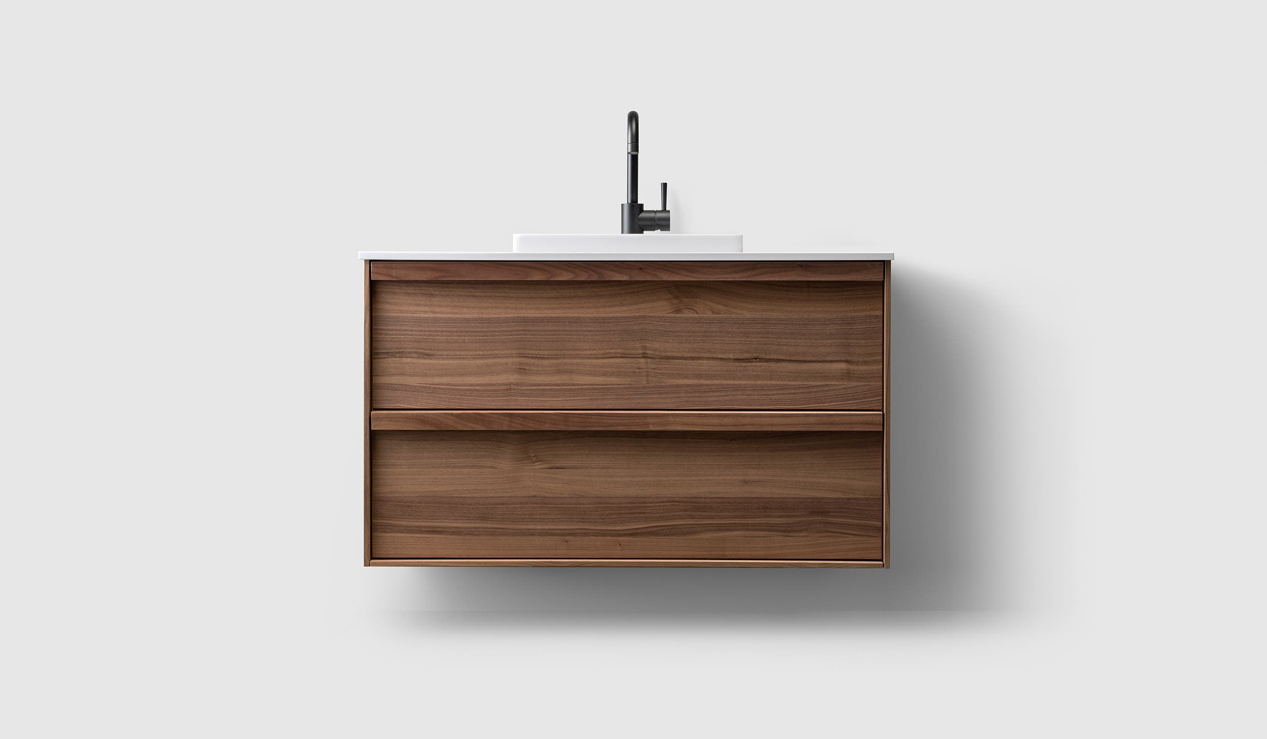 H2/100 - Walnut Wood - White Solid