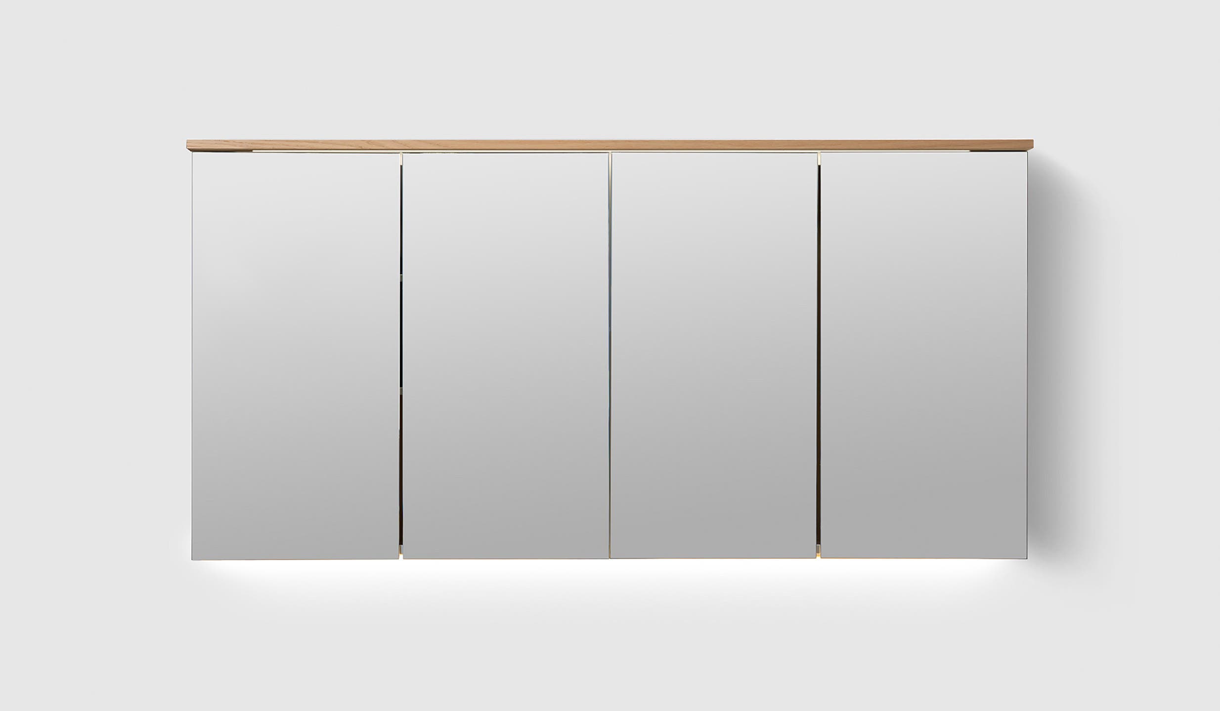 H2/MC140 Oak Wood H2 Mirror Cabinet