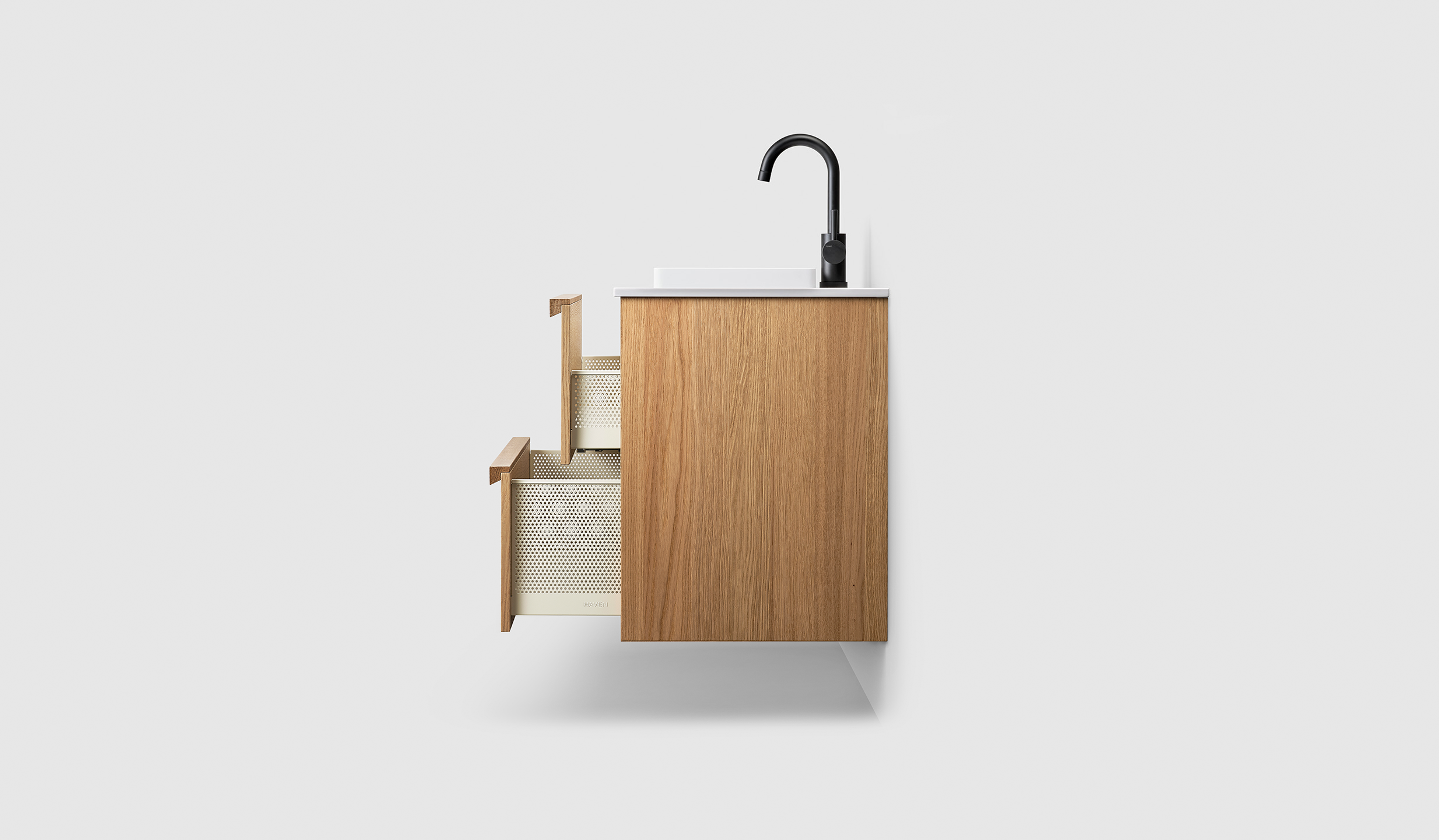 H2/100 - Oak Wood - White Solid