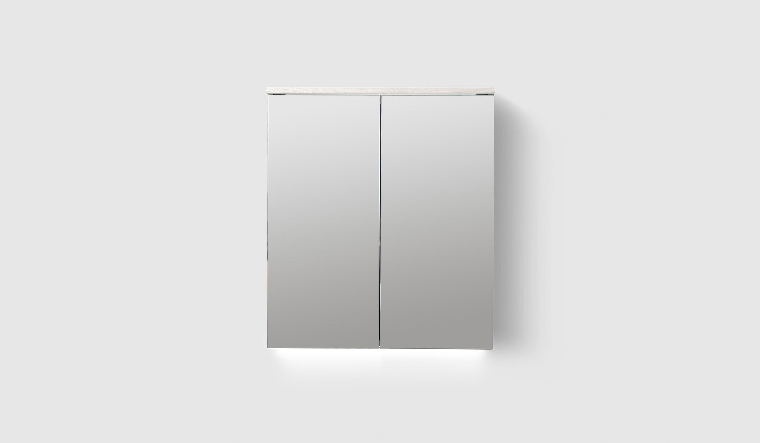 H2/MC60 White Wood H2 Mirror Cabinet