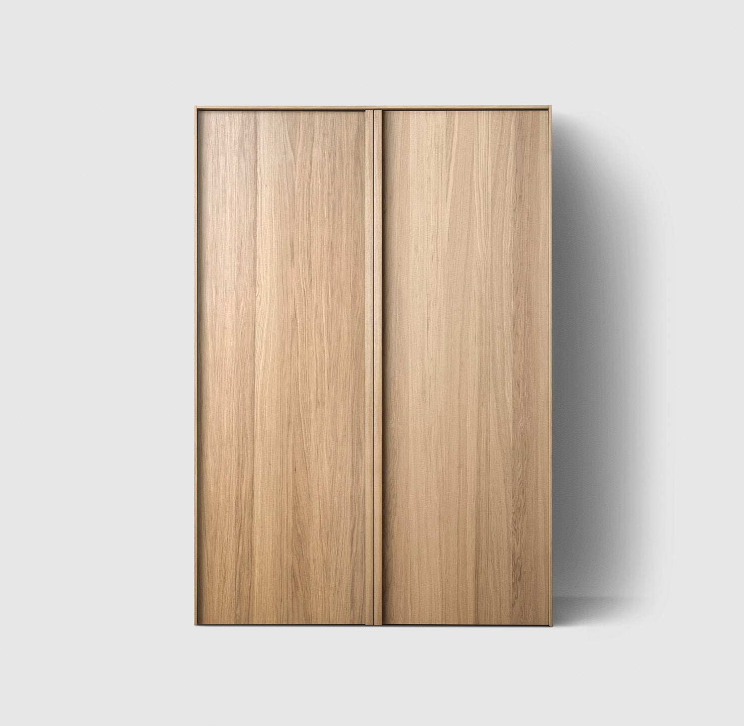 H2C146 Pocket Oak Wood H2 Laundry Cabinet