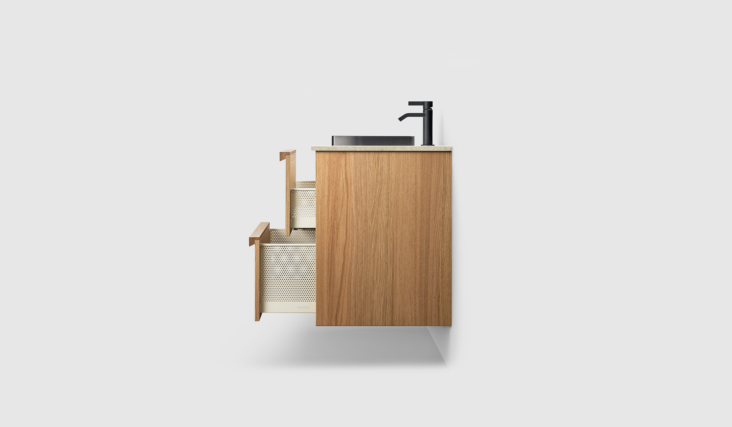 H2/80 - Oak Wood - AO/Black Chrome