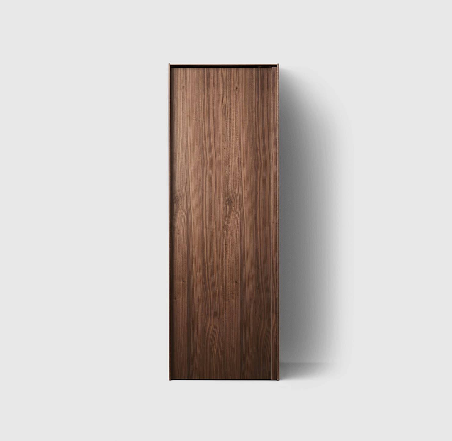 H2C74 Pocket Walnut Wood H2 Laundry Cabinet